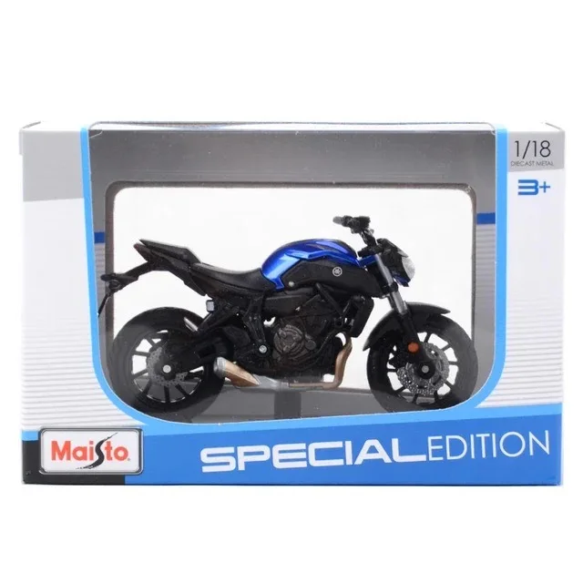 Фото 1:18 2018, Yamaha MT07, статические литые автомобили, коллекционные хобби, модель мотоцикла, игрушки для детей или украшения автомобиля №5