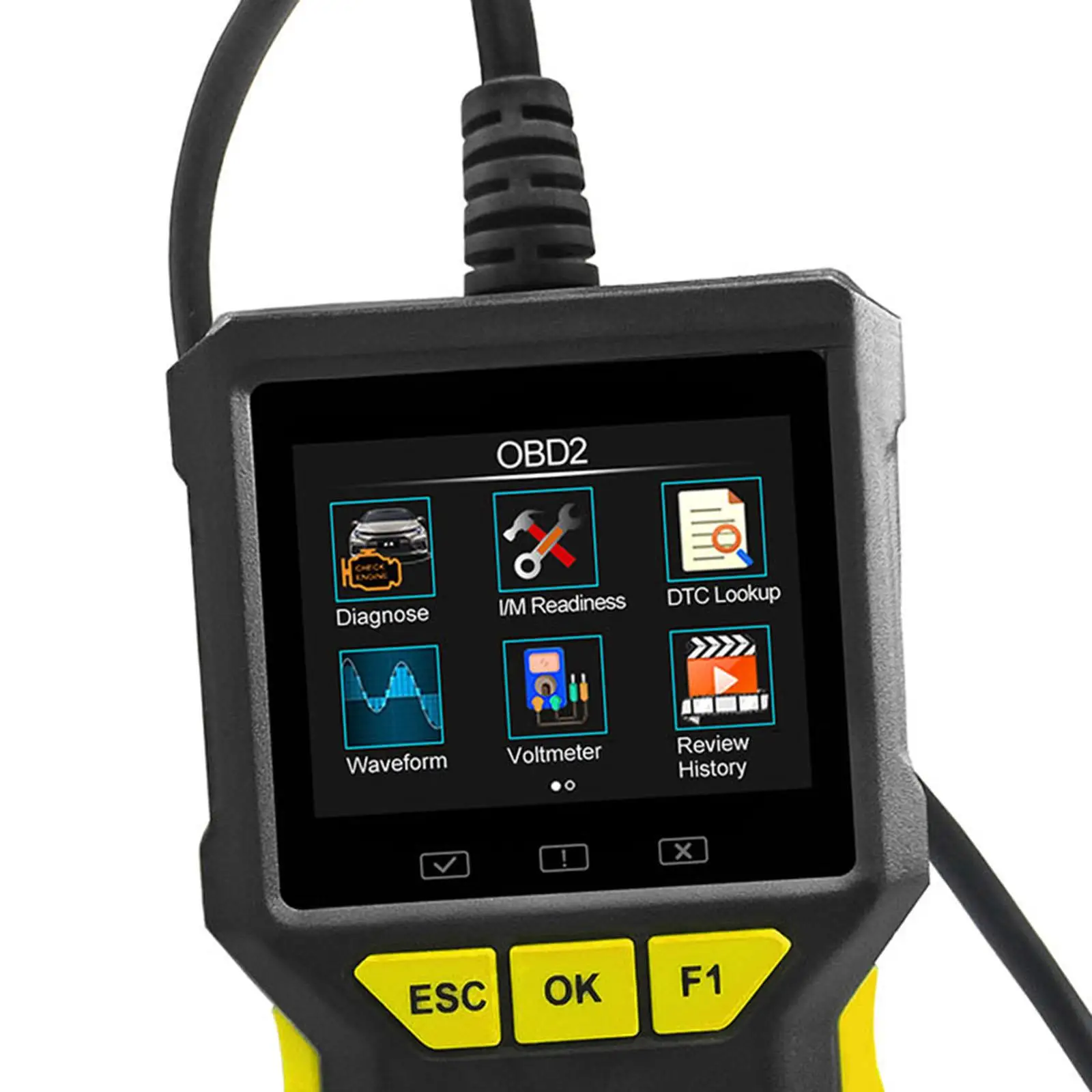 Фото 2 в 1, Автомобильный сканер OBD2 с цветным экраном №5