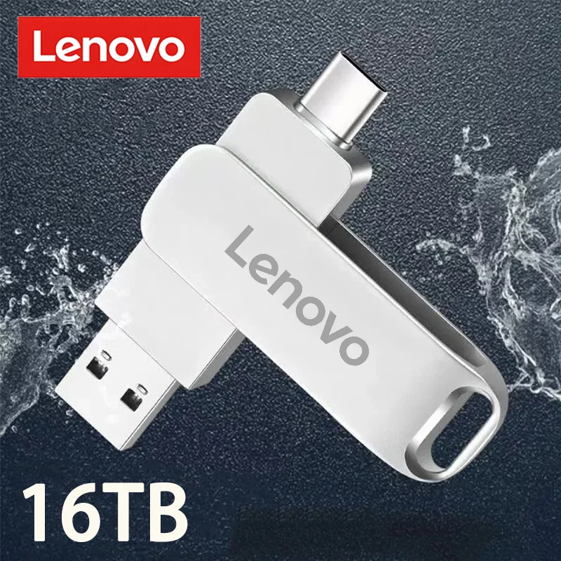 Флеш-накопитель Lenovo, 64 ТБ, USB 3,0, USB Type-C интерфейс, высокая скорость, 1 ТБ, большая емкость, 512 ГБ, 256 ГБ, металлическая флешка, карта памяти