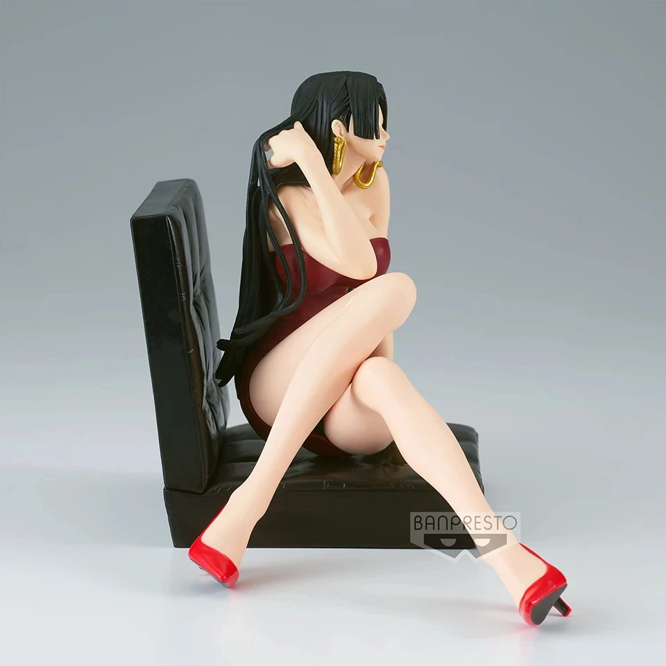 Фото В наличии, оригинальная фигурка Banpresto One Piece, 12 см, Луффи Боа Хэнкок, сидячая фигурка, модель, игрушки в штучной упаковке, подарки №3
