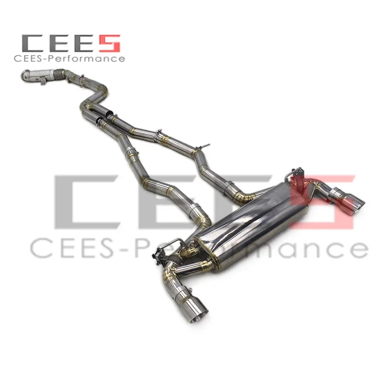 Фото CEES Free Flow Downpipe для Toyota Supra A90/A91 MK4/MK5 3.0T 2020-2024, серебристая труба для гоночного автомобиля, выхлопная система Valvetronic Catback №2