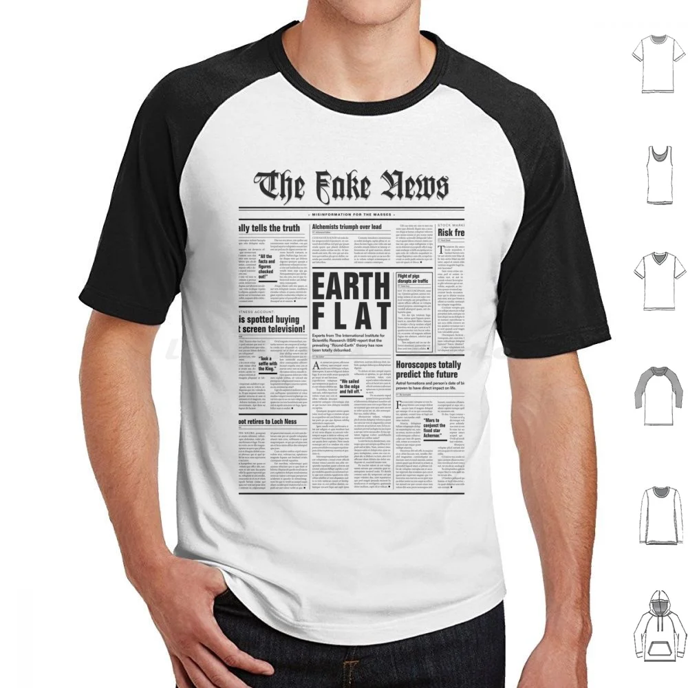 The false News Vol. 1 , No. 1 футболка большого размера 100% хлопок новости искусственный смешной Юмор бумага газета страница текст журналист