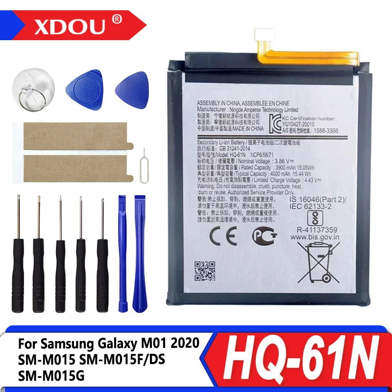 Совершенно новый сменный аккумулятор HQ-61N 4000 мАч для Samsung Galaxy M01 2020 SM-M015 SM-M015F/DS SM-M015G