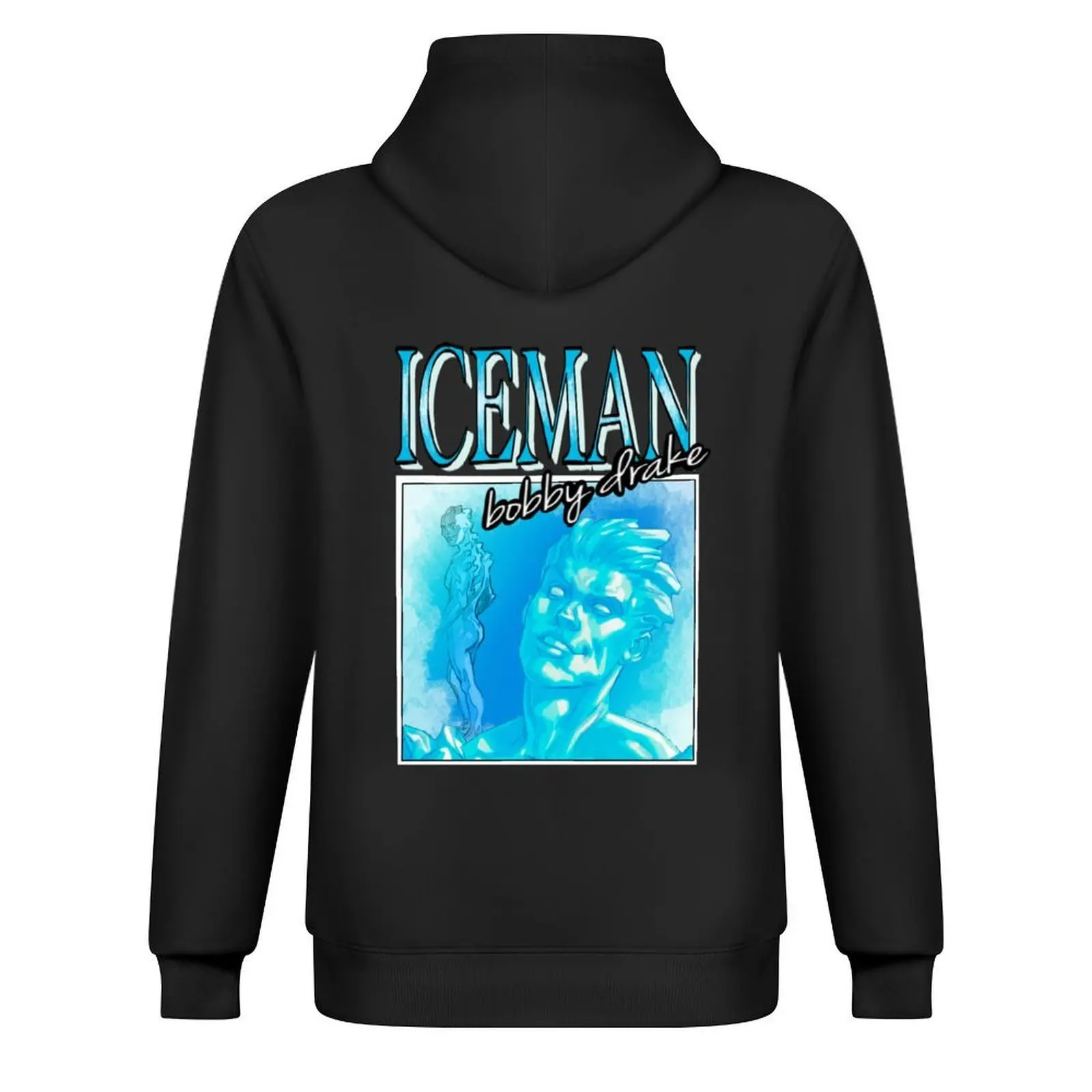 Фото Толстовка с капюшоном Iceman Bobby Drake, одежда в стиле аниме, мужская одежда, мужская толстовка с капюшоном, оверсайз №3