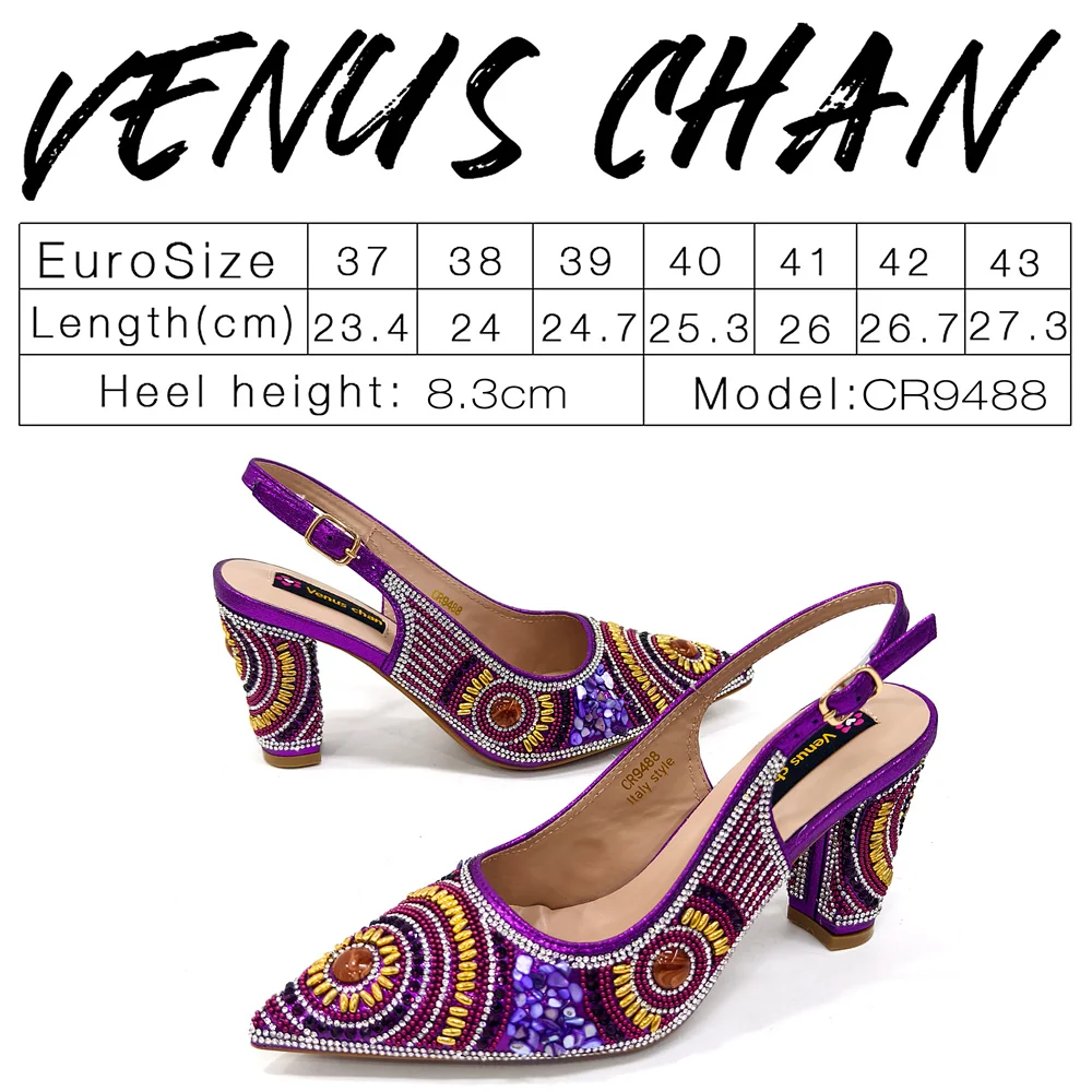 Фото 2025 Italian Design Rhinestone-Studded Pointed-Toe High Heel Shoes & Matching Bag Set Stylish and Comfortable Footwear for Women №2