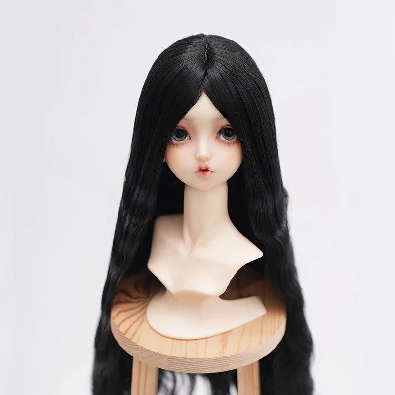 Фото Кукольный парик для куклы 1/3 1/4 Bjd, длинные волнистые волосы, игрушки для девочек, платье, игровой домик, модные мягкие шелковые аксессуары для кукол, без куклы №3