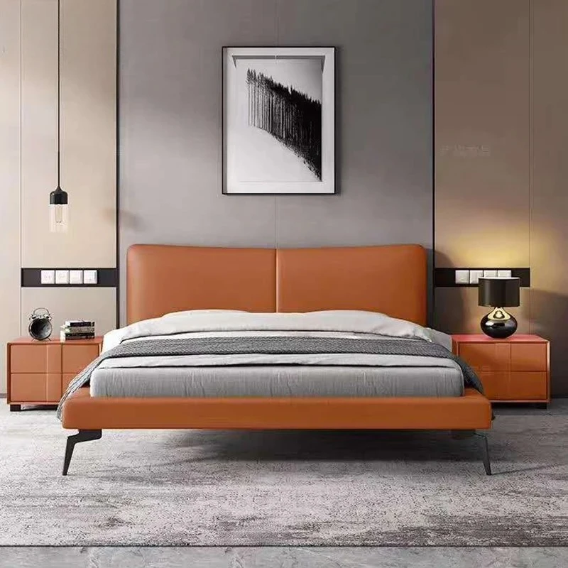 Высококачественный Luxushotel Leder Holzrahmen Doppelbett Benutzer definierte современный Schlafzimmer Komfort bett Verradh