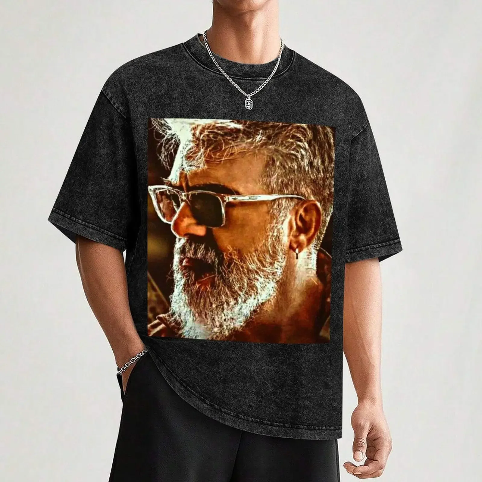Фото НОВАЯ футболка RELEASE 2023, футболка JANUARY THALA AJITH THUNIVU, футболка с графикой, милая одежда, мужские футболки, повседневные стильные №3