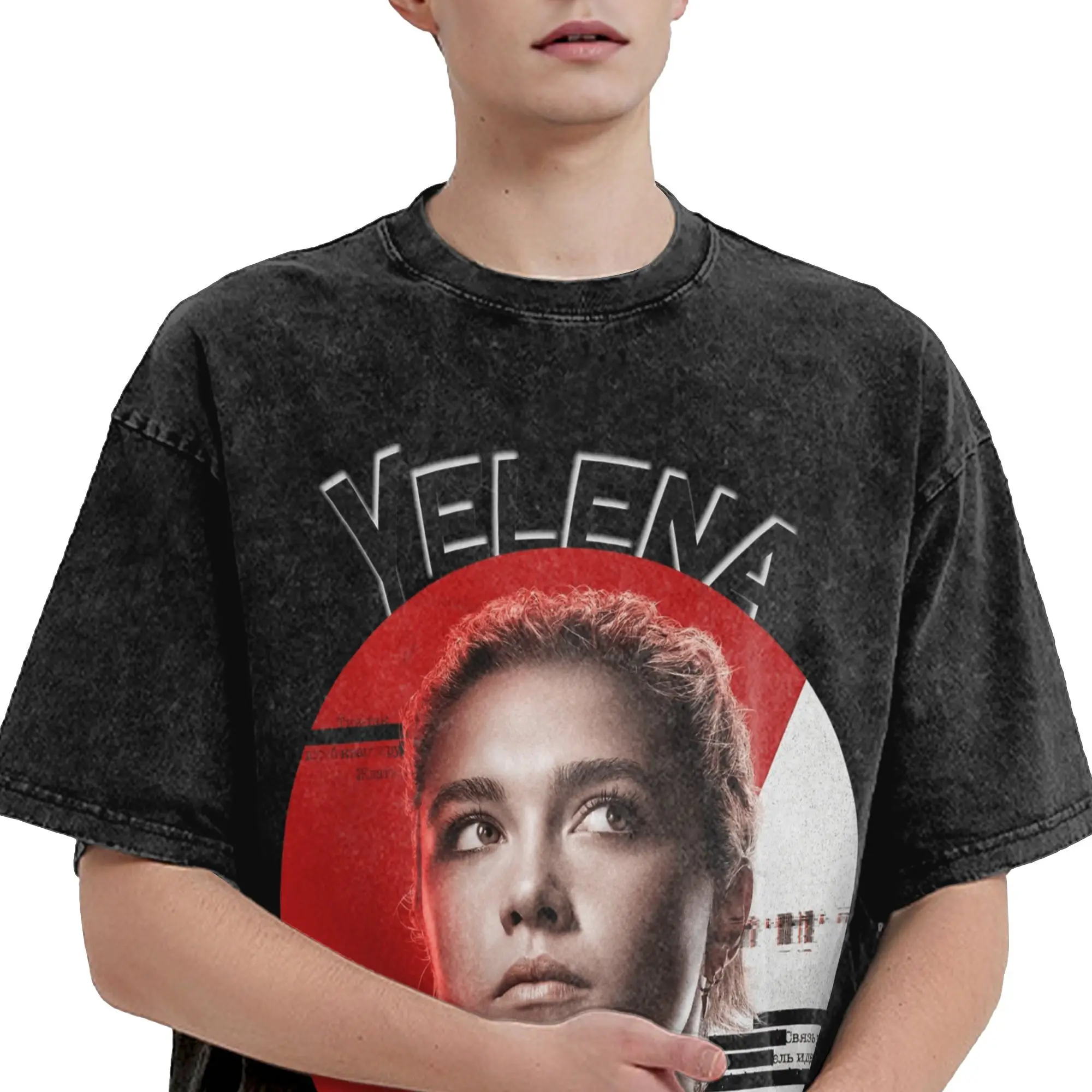 Фото Футболка Yelena, футболки в стиле Харадзюку, базовая футболка Y2K с короткими рукавами, летняя хлопковая одежда с круглым вырезом, одежда больших размеров №4