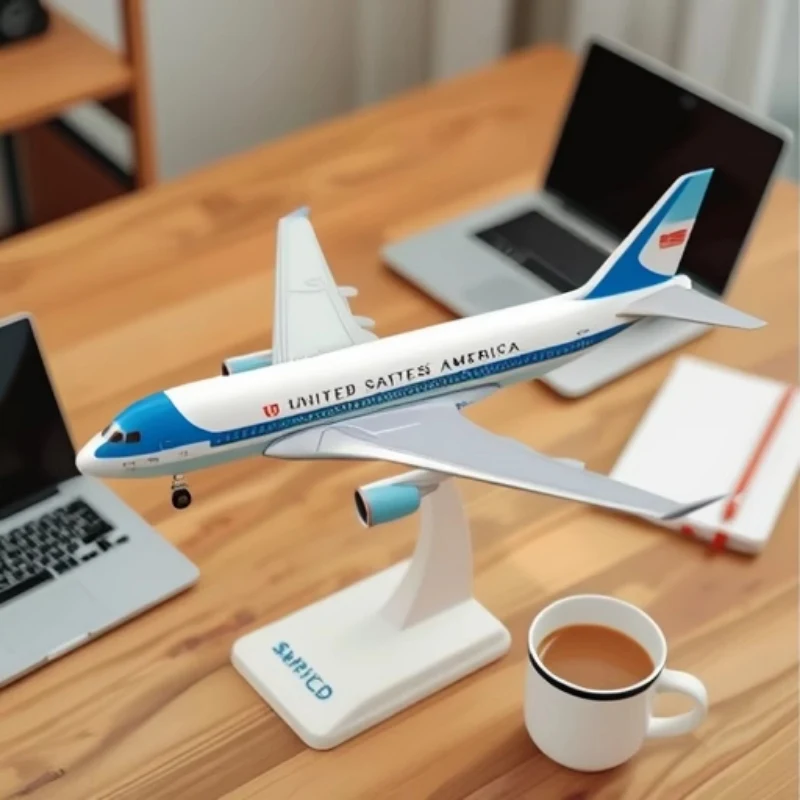 Фото 20 см American Airlines B747 наборы литых под давлением моделей самолетов из смолы с колесами и базовым дисплеем, коллекционный подарок для авиационных энтузиастов №3