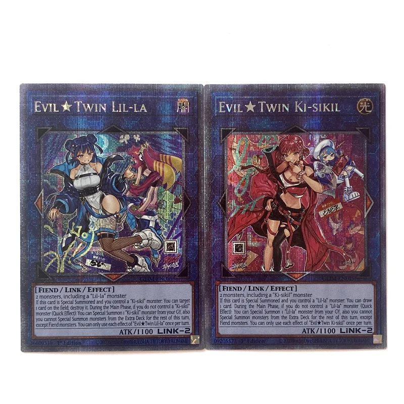 Yu Gi Oh Evil Twin Ki-sikil Evil Twin Lil-la, самодельные сборные игровые карты