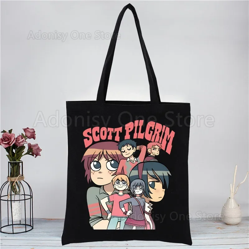 이wana damska torba na ramię Scott Pilgrim płócienne torby na zakupy torebki torba materiałowa wielokrotnego użytku najlepsze prezenty