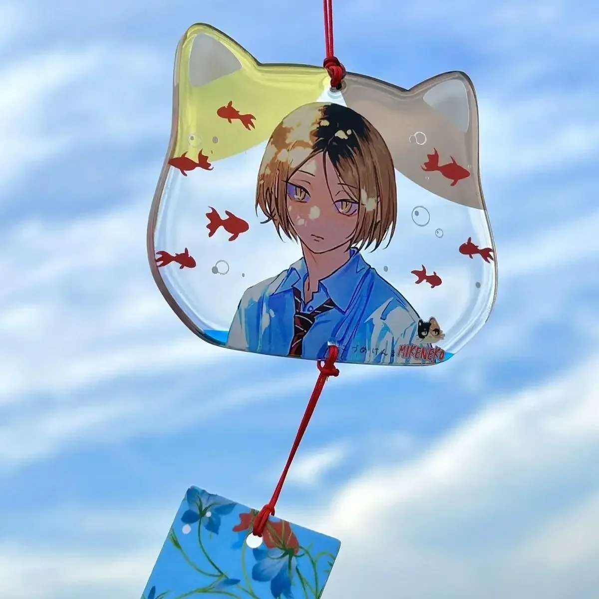 Haikyuu Wind Chime аниме брелок для женщин Kenma Kozume акриловый брелок для ключей мужской Kuroo Tetsurou брелок для ключей кулон орнамент аксессуары