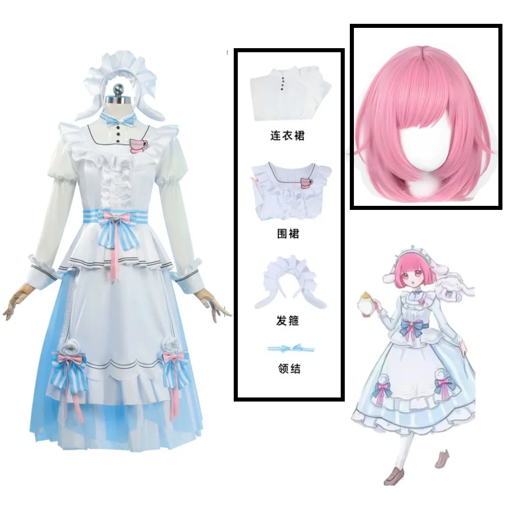 Otori Emu PJSK Project Sekai Colorful Stage Wonderlands×Showtime Косплей Костюм Парик Повседневное Платье Наряд Kawaii Cartoon Comic-Con