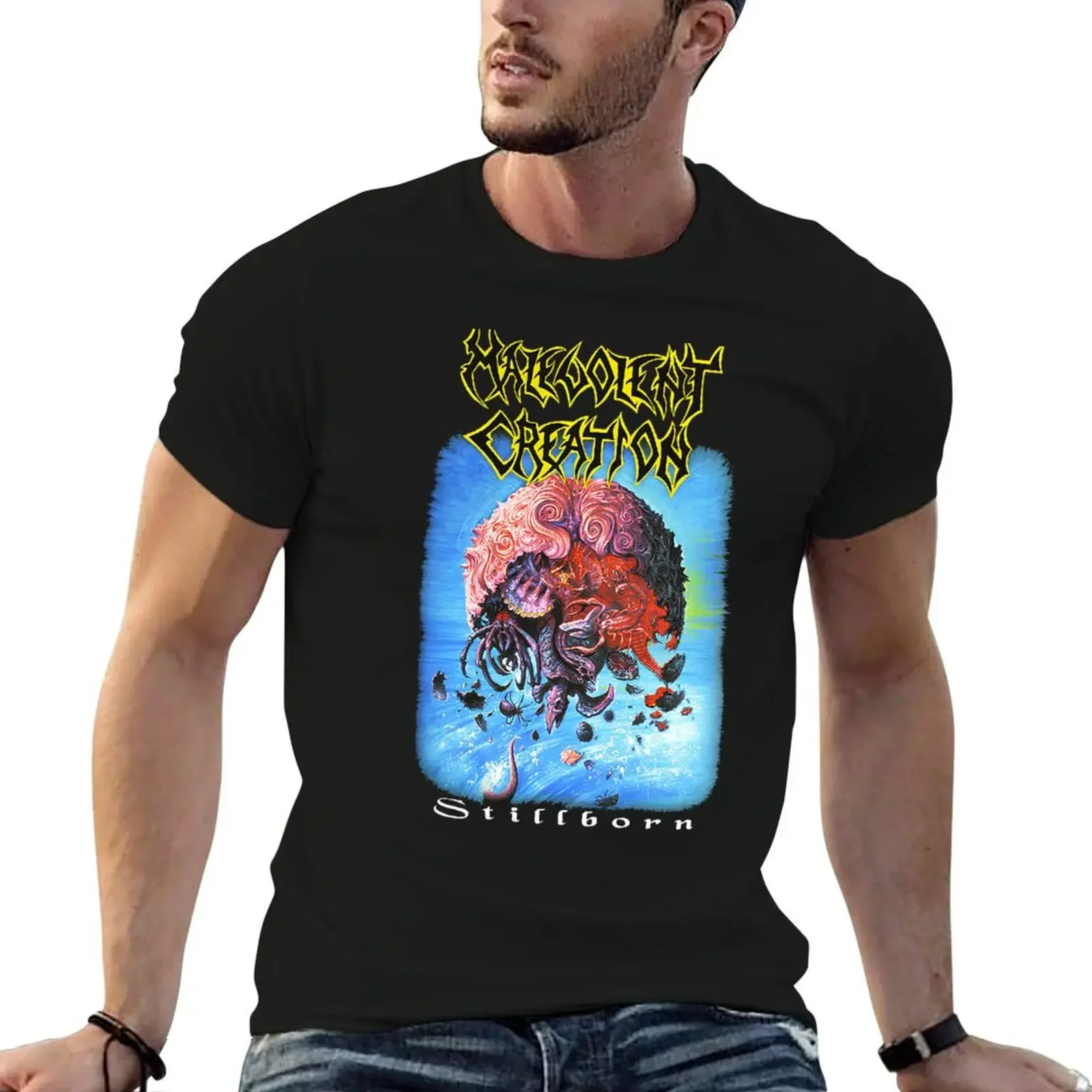 Футболка Malevolent Creation, футболка с аниме, синие арховные аниме-фигурки, тяжелые футболки для мужчин