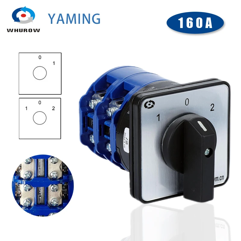 LW26-160A Кулачковый переключатель, двух/трехпозиционный поворотный переключатель ВКЛ. ВЫКЛ. ВКЛ. Управление питанием серебряного контакта LW28 YMW26