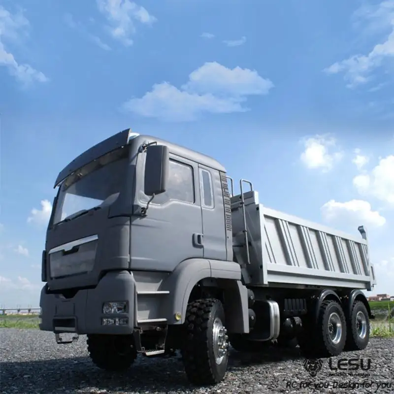 1/14 Гидравлический самосвал 6X6, новый трехосный привод, дифференциальный замок, имитация оси, модель дистанционного управления RCLESU