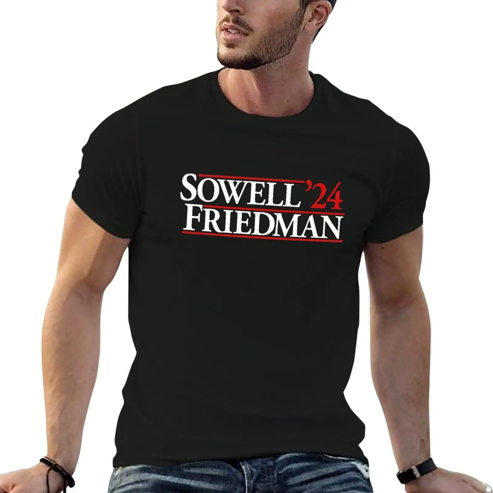 Фото Футболка Sowell Friedman 24, персонализированная футболка, мужская роскошная футболка №4