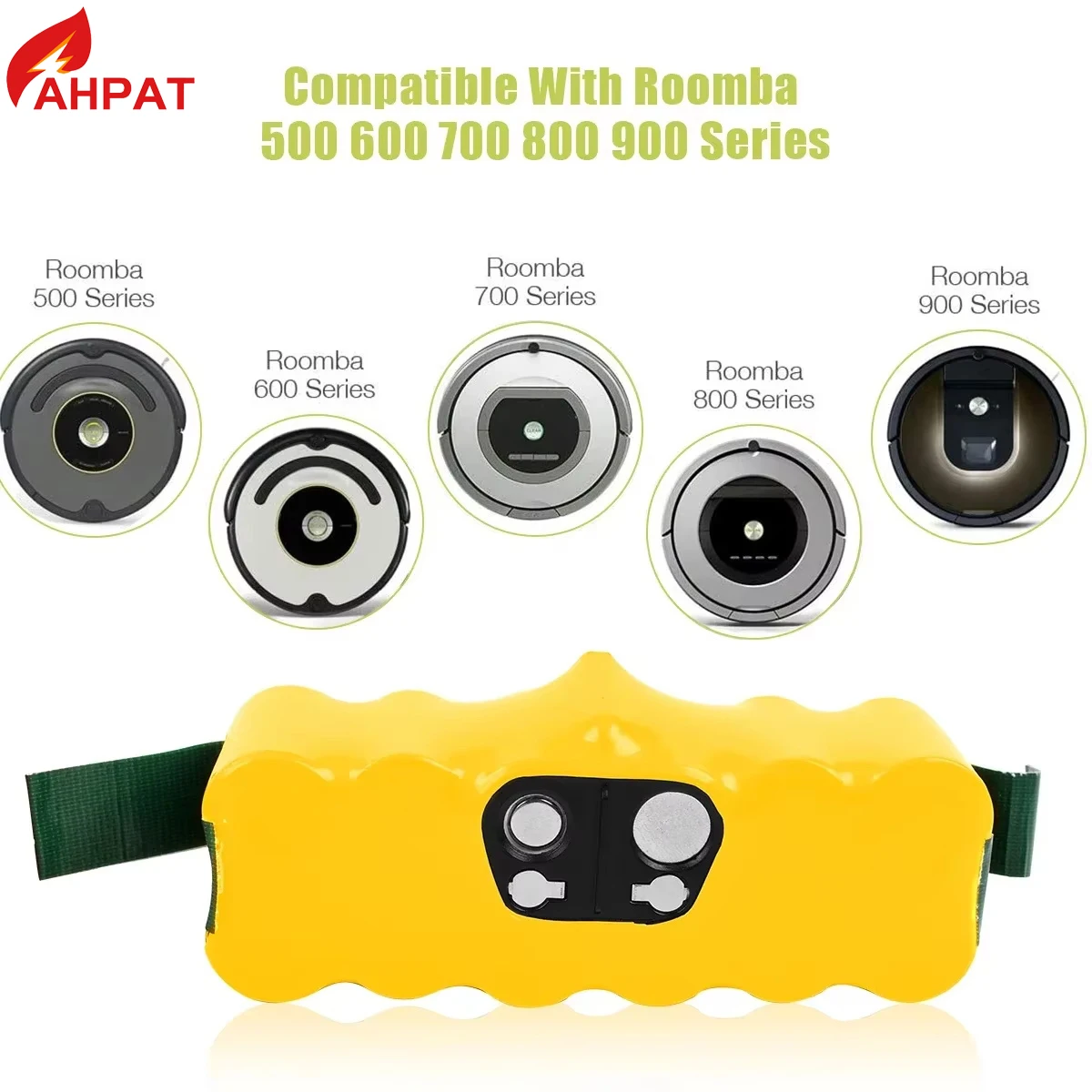 Сменный аккумулятор NI-Mh 14,4 В, 12800 мАч для iRobot Roomba 500, 600, 700, 800 серии, roomba 880, 760, 530, 555, 560, 581, 620 650 (art.: 3920ca76c1001) - 3920ca76c1001