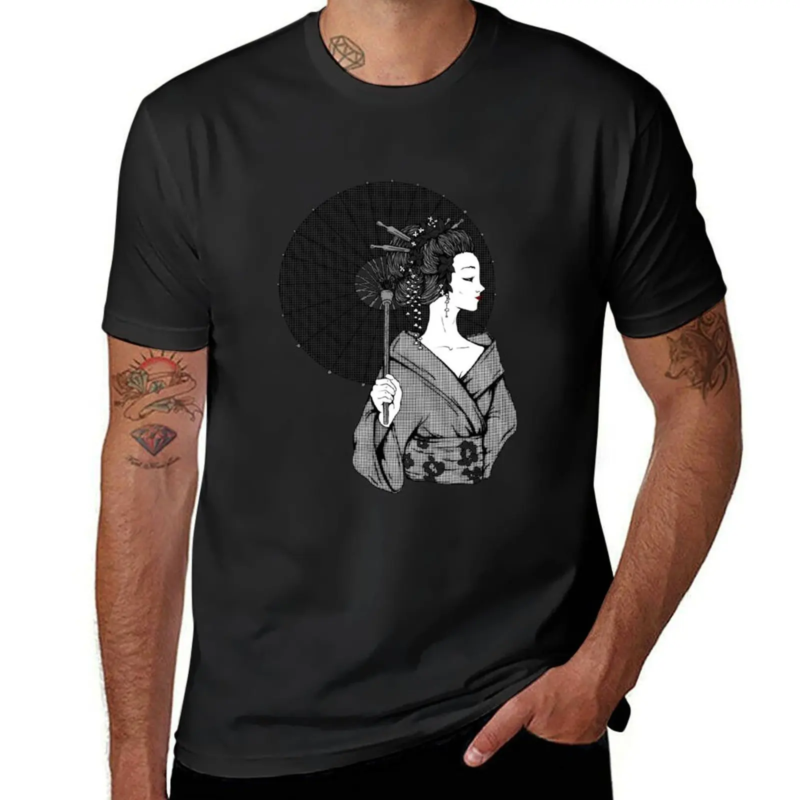 Футболка Vecta Geisha, быстросохнущая Мужская футболка с графическим принтом