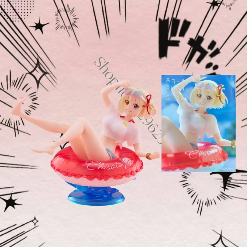 В наличии подлинная фигурка TAITO Lycoris AQUA FLOAT GIRLS Inoue Takina Nishikigi Chisato, модель купальника, праздничный подарок, кавайная игрушка