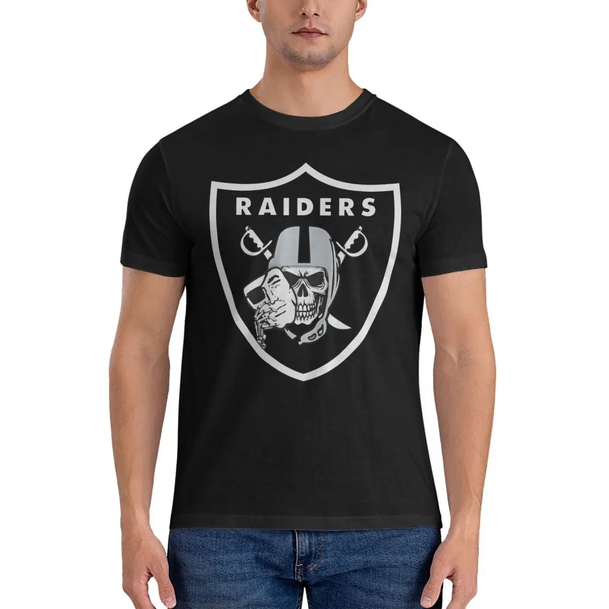 Мужская футболка Hi Roller Raider Nation ultra game nflll, хлопковая одежда, крутая футболка с коротким рукавом и круглым вырезом, футболки с принтом