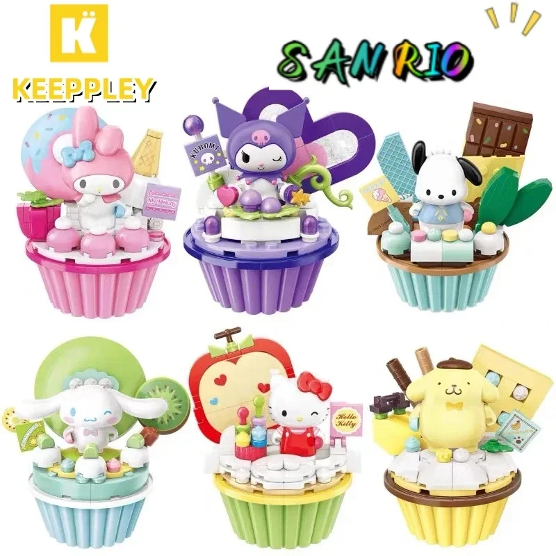 Конструктор Keeppley Sanrio для пирожных, курол Коричный, куроми, My Melody, игрушечные украшения, детские развивающие игрушки, подарки для девочек