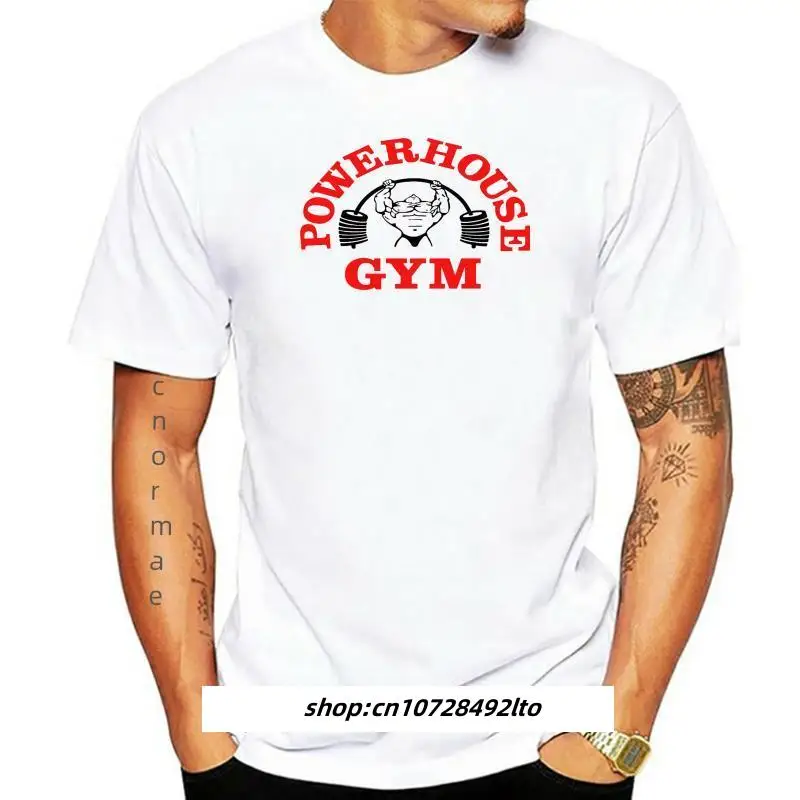 Логотип GYM Powerhouse Bar Kaus Pria Hitam undai Langka S-2XL