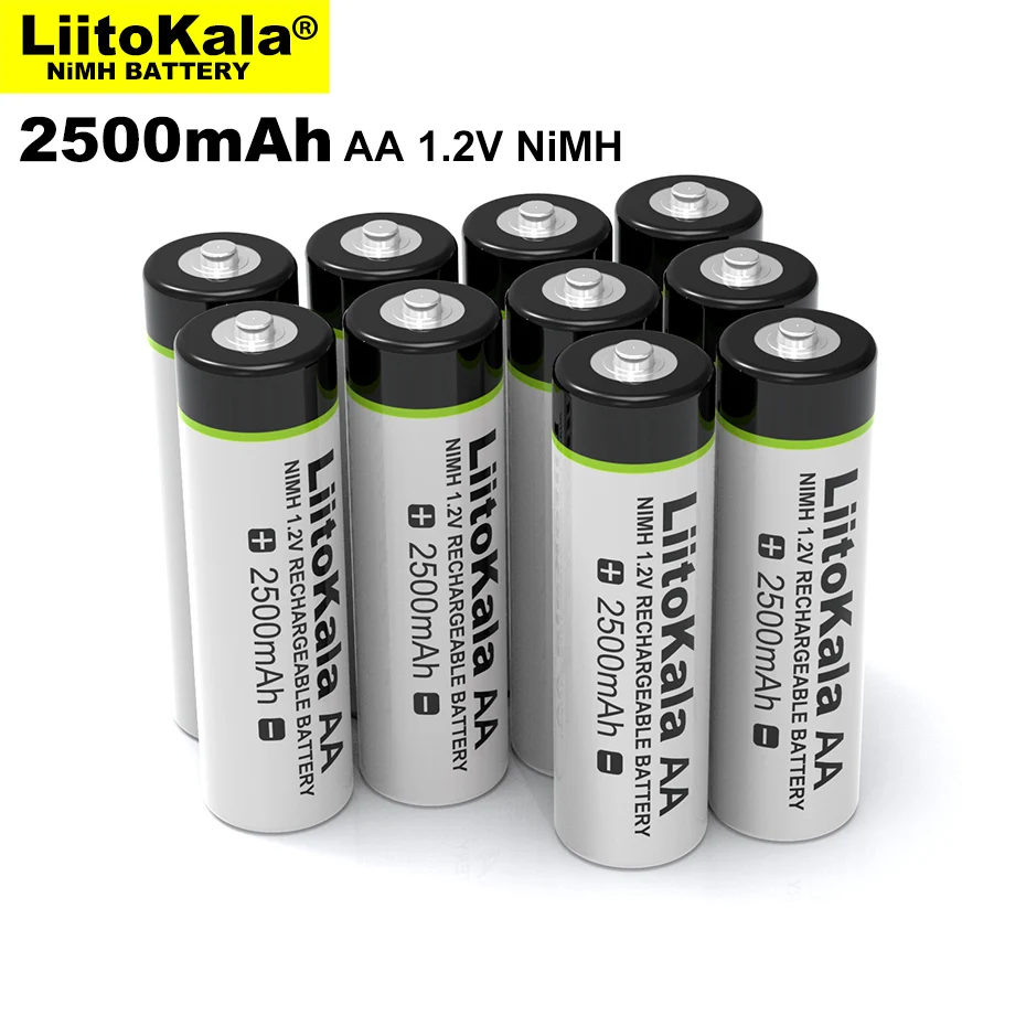 Фото 1-30 шт., перезаряжаемые батарейки AA Ni-MH 1,2 мАч №4