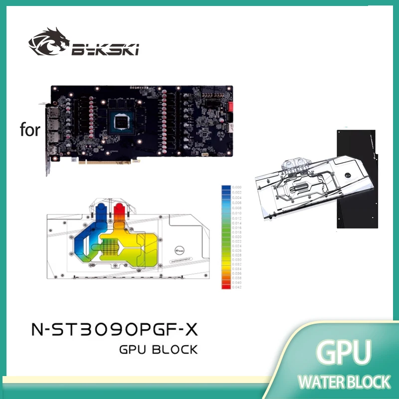 Водяной блок Bykski N-ST3090PGF-X для ZOTAC RTX 3080 3090 PGF/AMP Core Extreme Holo GPU Card/полная крышка, медный кулер, радиатор