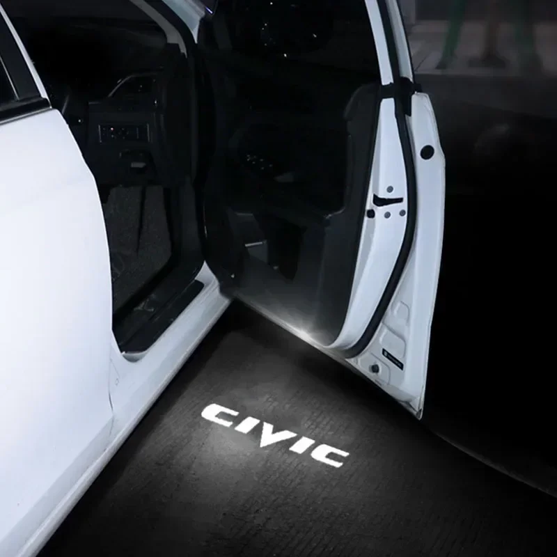 Фото 2 шт. автомобильные светодиодные дверные лампы с логотипом для Honda Civic 4-дверный седан 2006-2011, прожектор Ghost Shadow, аксессуары для ламп №4