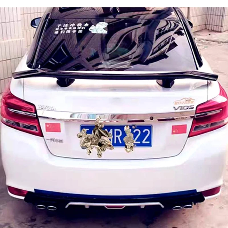 Для Toyota Vios Sedan 2014-2022 GT аксессуары, спойлер, АБС-материал, багажник автомобиля, задняя губа, хвост, крыло, комплект кузова