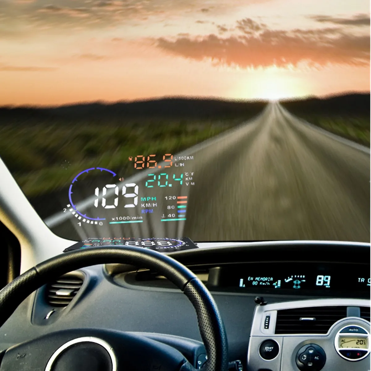 Фото Для Leopaard Acumen CS7 CS9 Mattu CS10 6481 CS6 Q6 CT5 CT7 Автомобильный OBD2 USB GPS HUD Head Up Дисплей Лобовое стекло Проектор Предупреждение скорости №5