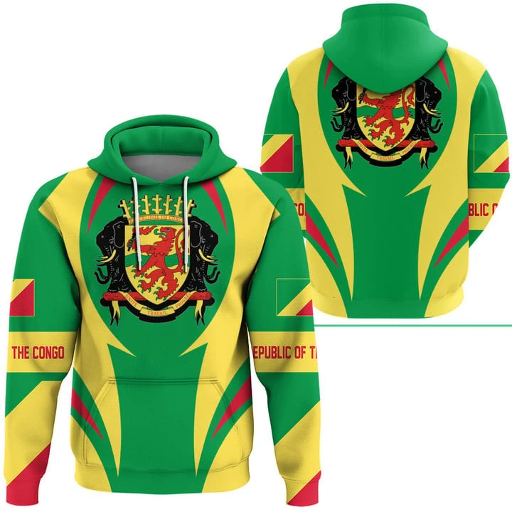 Фото Democratic Republic Of The Congo Flag Map 3D Printed Hoodies For Men Clothes National Emblem Sweatshirts Fashion Kids Boy Hoody №3