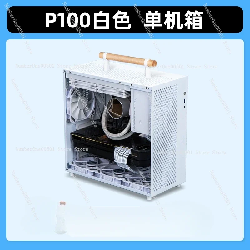 Фото P100 Мини-портативный настольный блок питания ATX для материнской платы, компьютер K99 240, небольшой корпус с водяным охлаждением №2