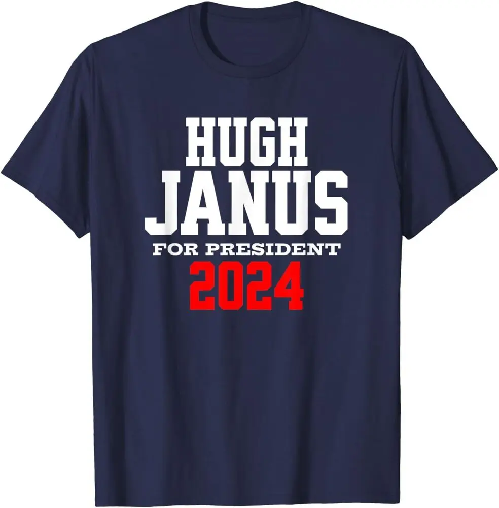 Футболка Hugh Janus с президентскими выборами 2024, забавная, с аллюзией, футболка унисекс, повседневная, хлопковая, модная одежда для пары