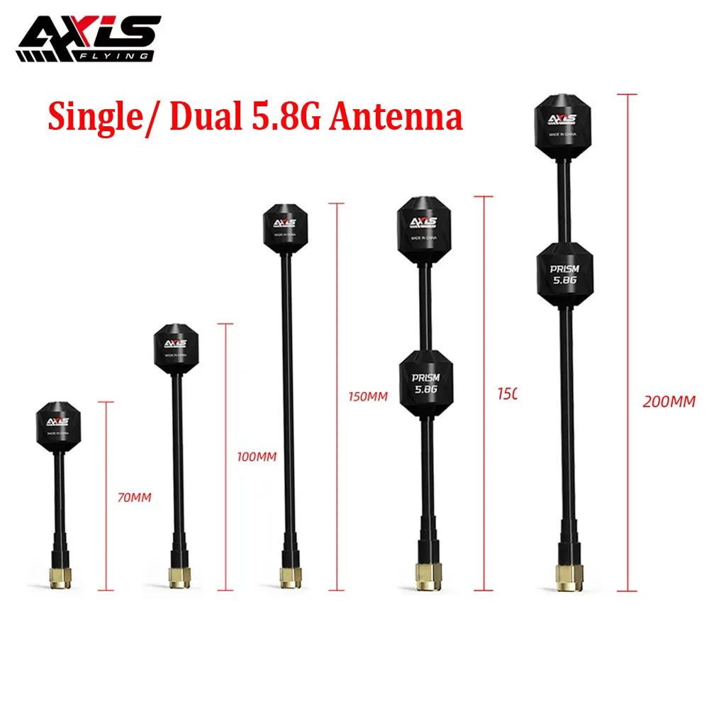 Одинарная/двойная антенна Axisflying 5,8G RHCP SMA 5,5 ГГц-6 ГГц для RC FPV Дрон для фристайла