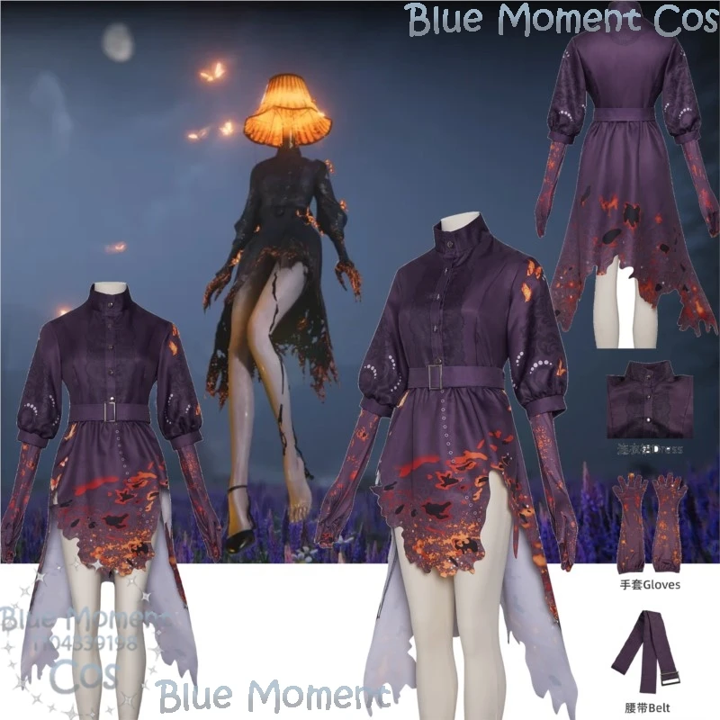 Luna Moth Once Human Game Косплей Женское сексуальное праздничное платье для девочек Красный костюм Перчатки Пояс Женская одежда Наряд на Хэллоуин по индивидуальному заказу