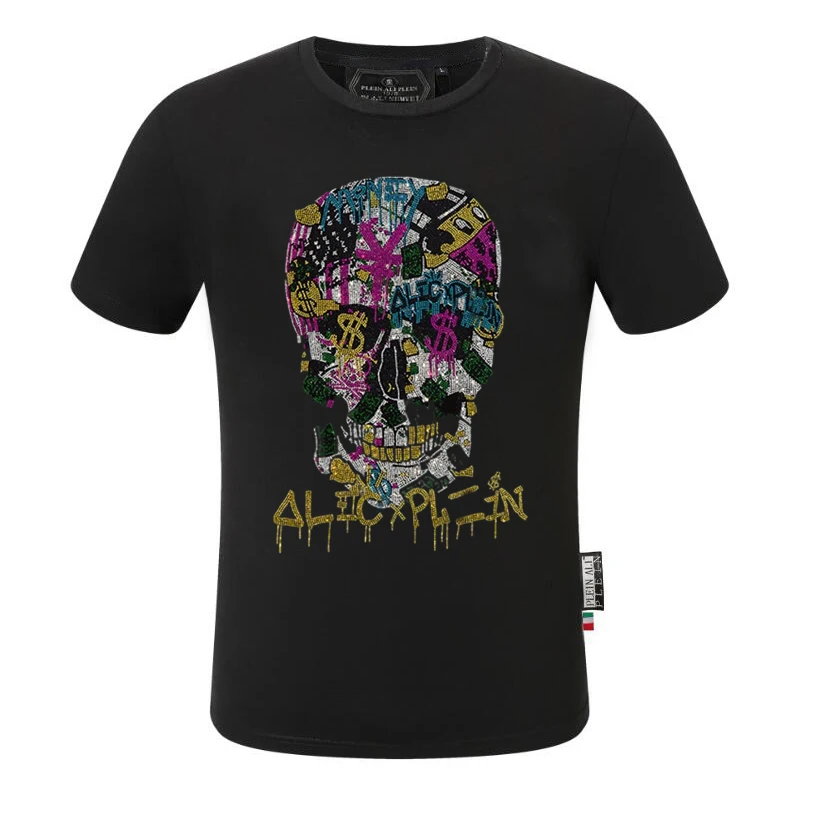 Фото Diamond Slim Fit T-Shirts Plein ali brand Tee Shirt Homme Outfits №2