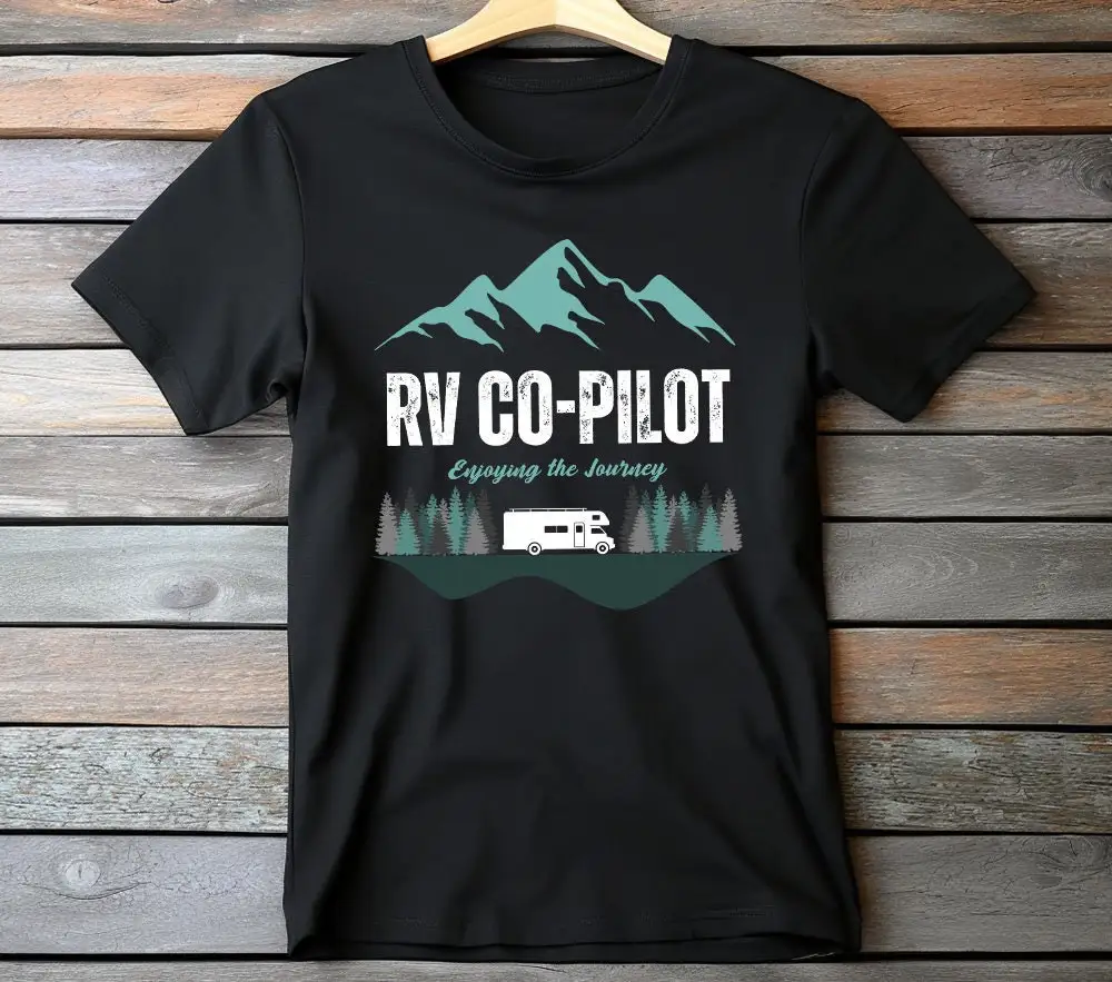 Rv футболка Co Pilot смешная жизнь для кемпинга