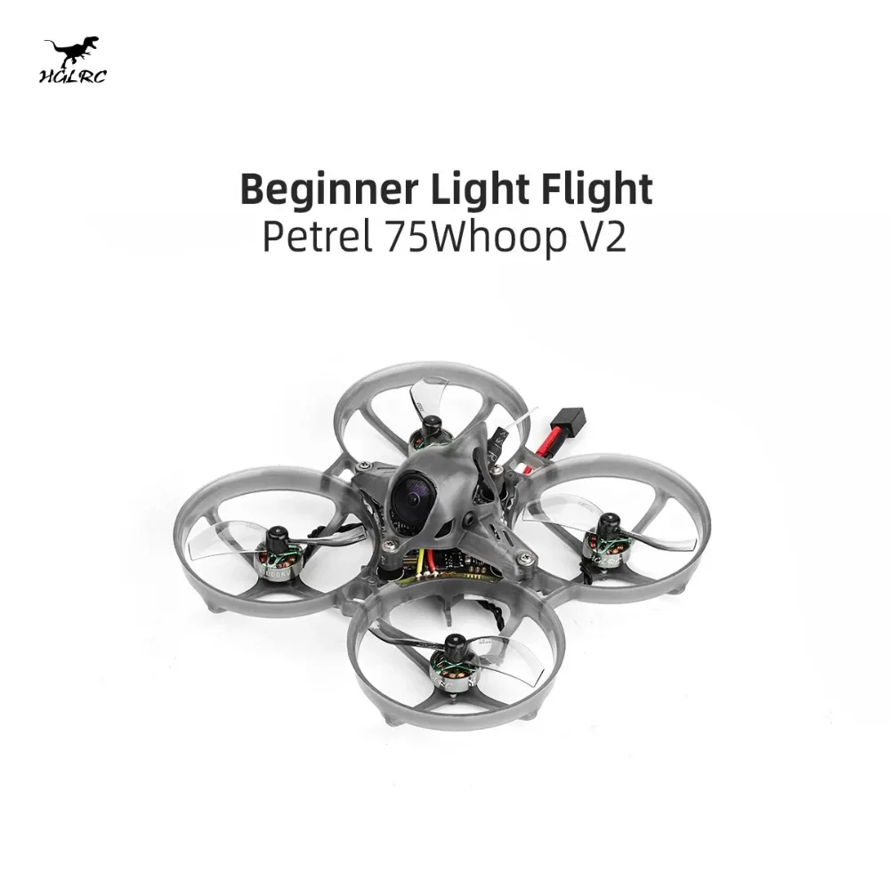 Микроквадрокоптер HGLRC Petrel 75Whoop V2 1S 0802 Motor SPECTER 10A AIO FC RunCam Nano4 начального уровня FPV