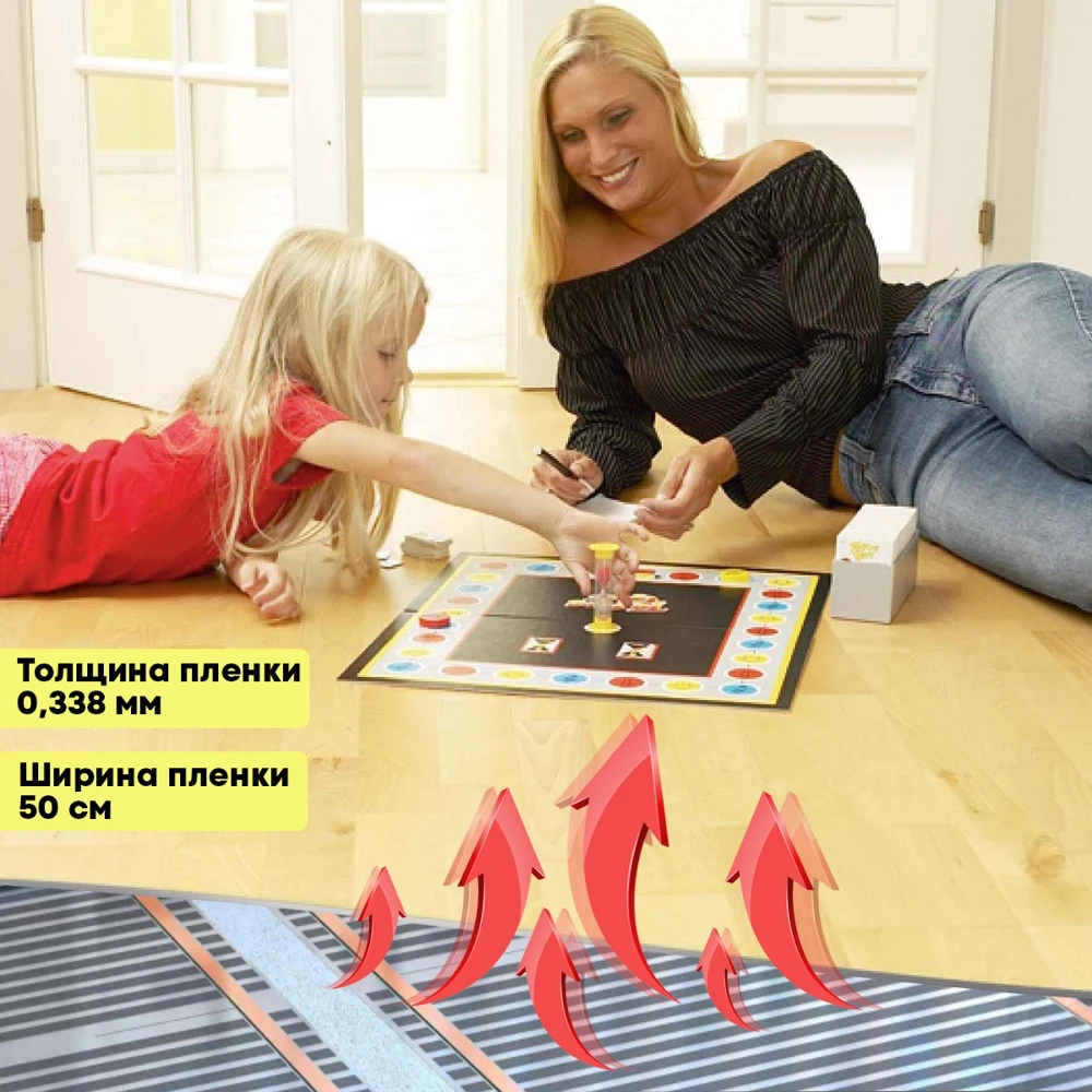 Фото Теплый пол электрический с терморегулятором 12,5 кв. м. / Инфракрасный / Пленочный №5