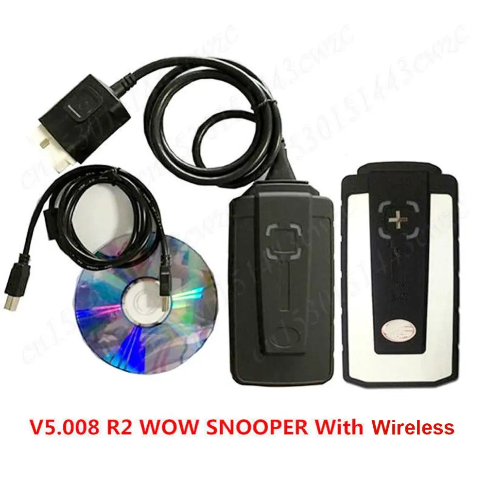 Wow Snooper Автомобильные диагностические инструменты Bluetooth Грузовики Автомобильный считыватель кодов Инструмент диагностического сканирования Франция Версия Сканер On-BD с DVD-rom
