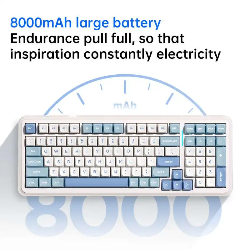 Механическая клавиатура MCHOSE K99 V2, 98% трехрежимная беспроводная, с RGB-подсветкой и возможностью горячей замены для ПК Mac
