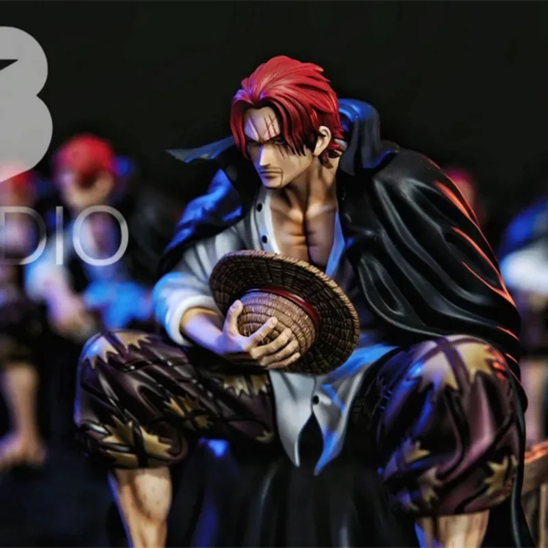 Фото Аниме-фигурка GK BT Shanks, цельнокроеная статуя манги из красных волос, ПВХ экшн-фигурка, Коллекционная модель, игрушки, подарки, 17 см №5