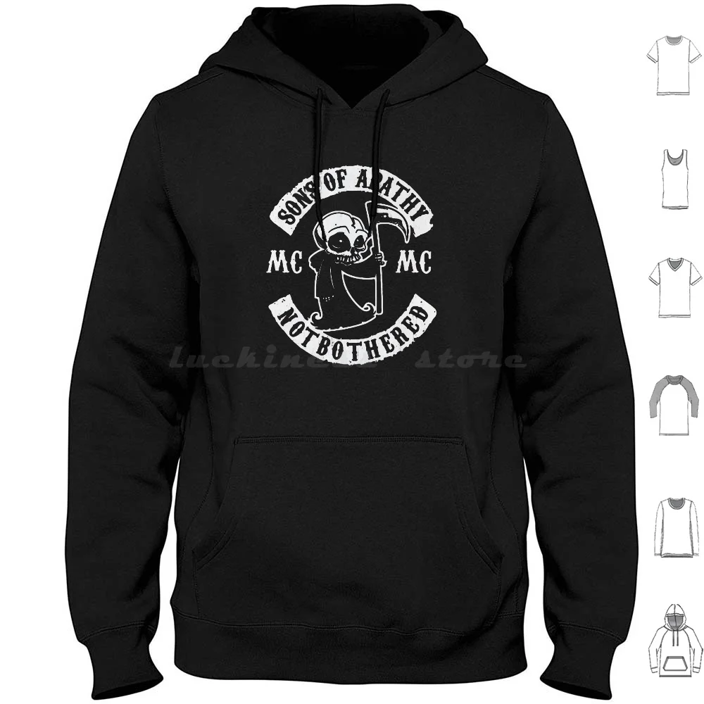 Толстовка Sons Of Apathy из хлопка с длинными рукавами Sons Of Apathy Not Bothered Sons Son Mc Apathy Организация апатической ассоциации