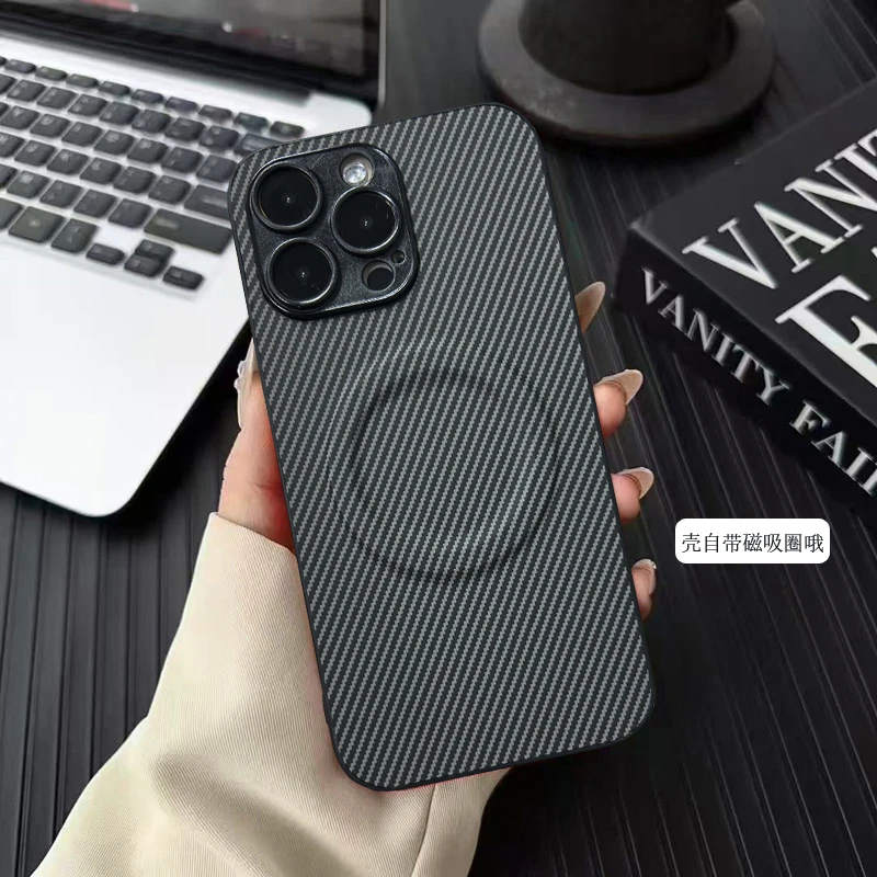 Фото Чехол для телефона из кевлара для Samsung M62 M54 M32 M30 M31 M40S с подставкой 360° ° Вращающийся магнитный противоударный чехол с текстурой из углеродного волокна №3
