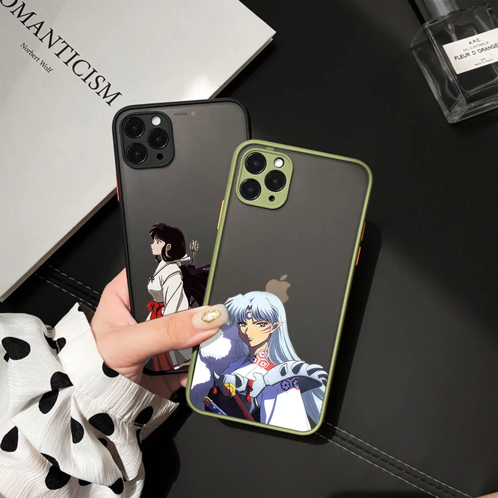 Фото Phone Case for iphone 16Plus 15 14 13 12 11 16 Pro Max 8 7Plus XS XR X SE Inuyasha Higurashi-Kagome Translucent Protection Cover №2