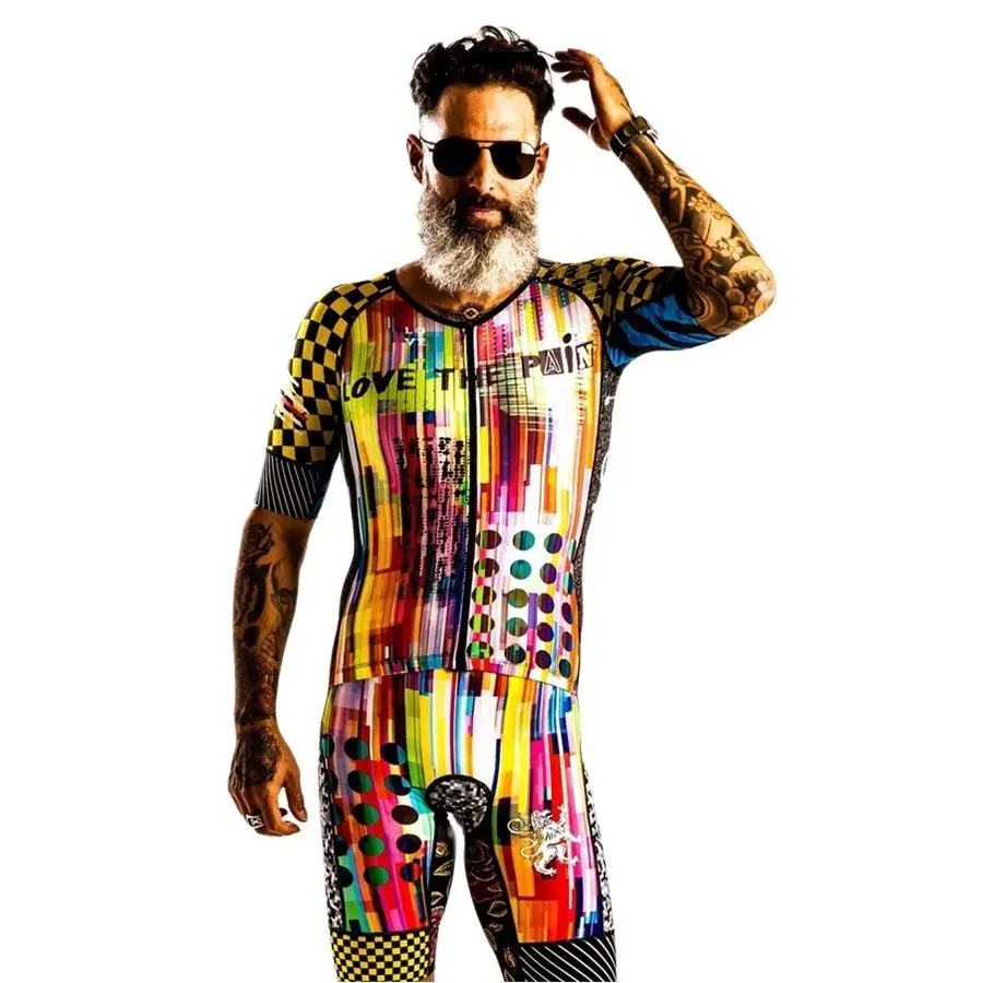 Моно-велокостюм с надписью Love The Pain para hombre, triatlon, Speedsuit, манга corta, Maillot, ropa para correr, 2020