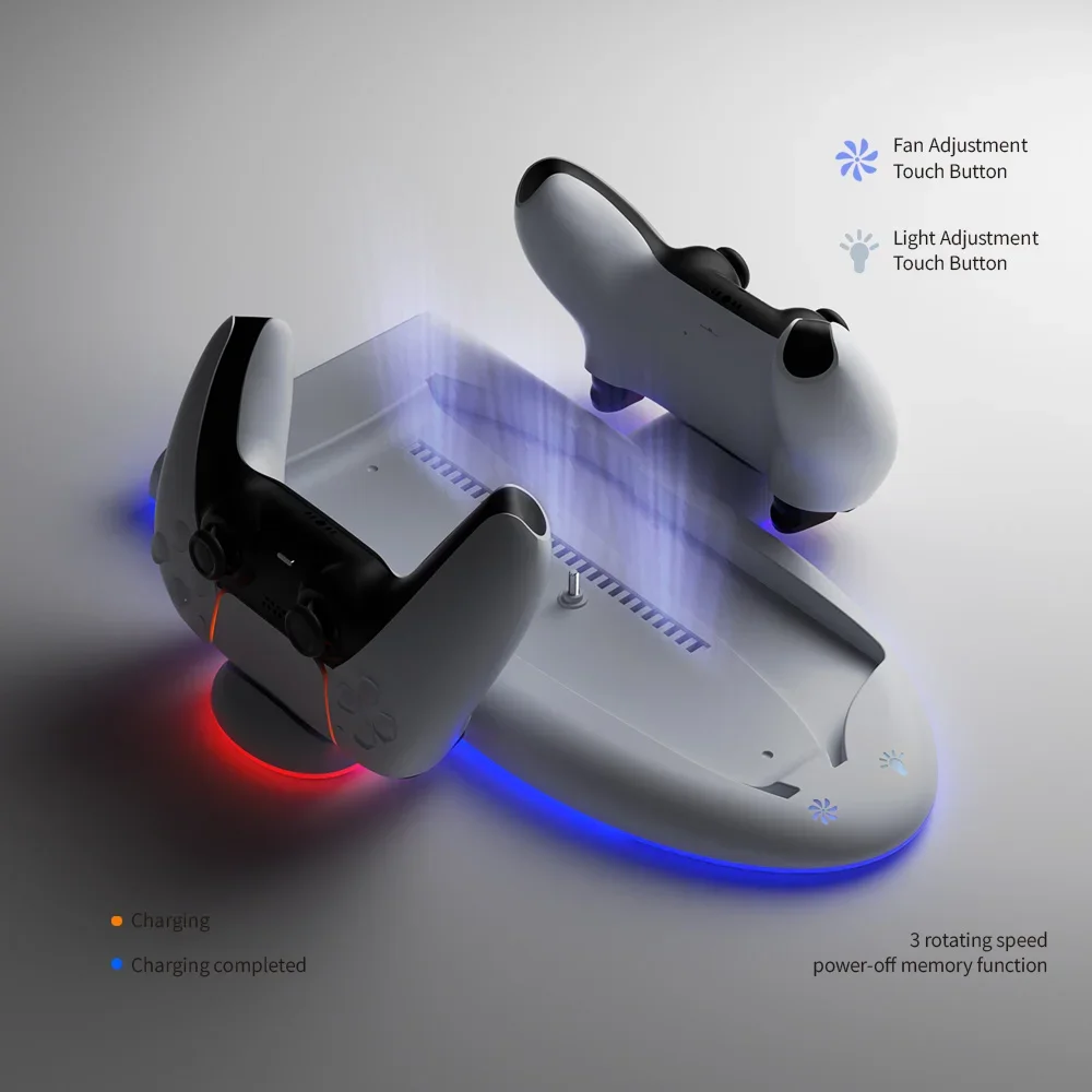 DOBE для PS5 тонкая хост теплоотдача многофункциональная Зарядная база с RGB крутая красочная атмосфера светильник Ring TP5-3528